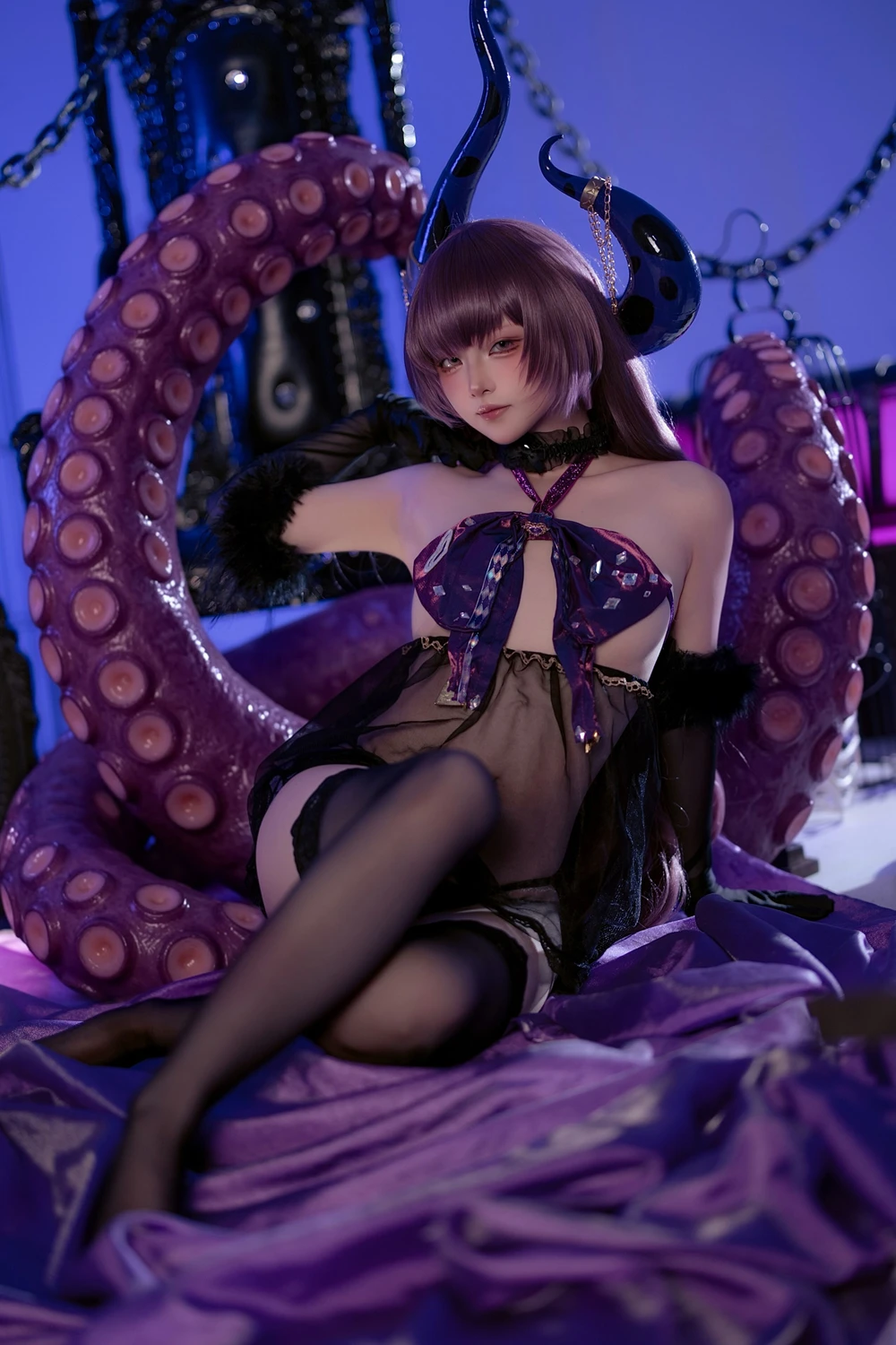 Cosplay 屿鱼 – 碧蓝航线 安妮女王 隐秘之拥的呼唤 - P3