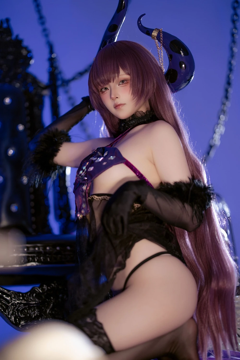 Cosplay 屿鱼 – 碧蓝航线 安妮女王 隐秘之拥的呼唤 - P46