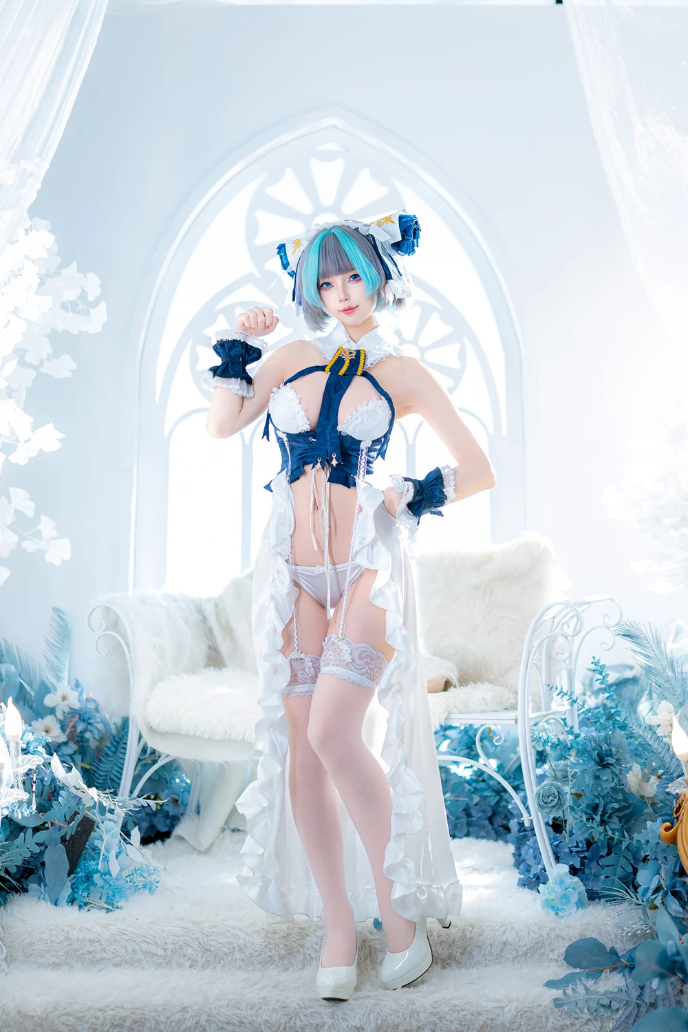 Cosplay 狐玖玖 – 柴郡睡衣 - P1
