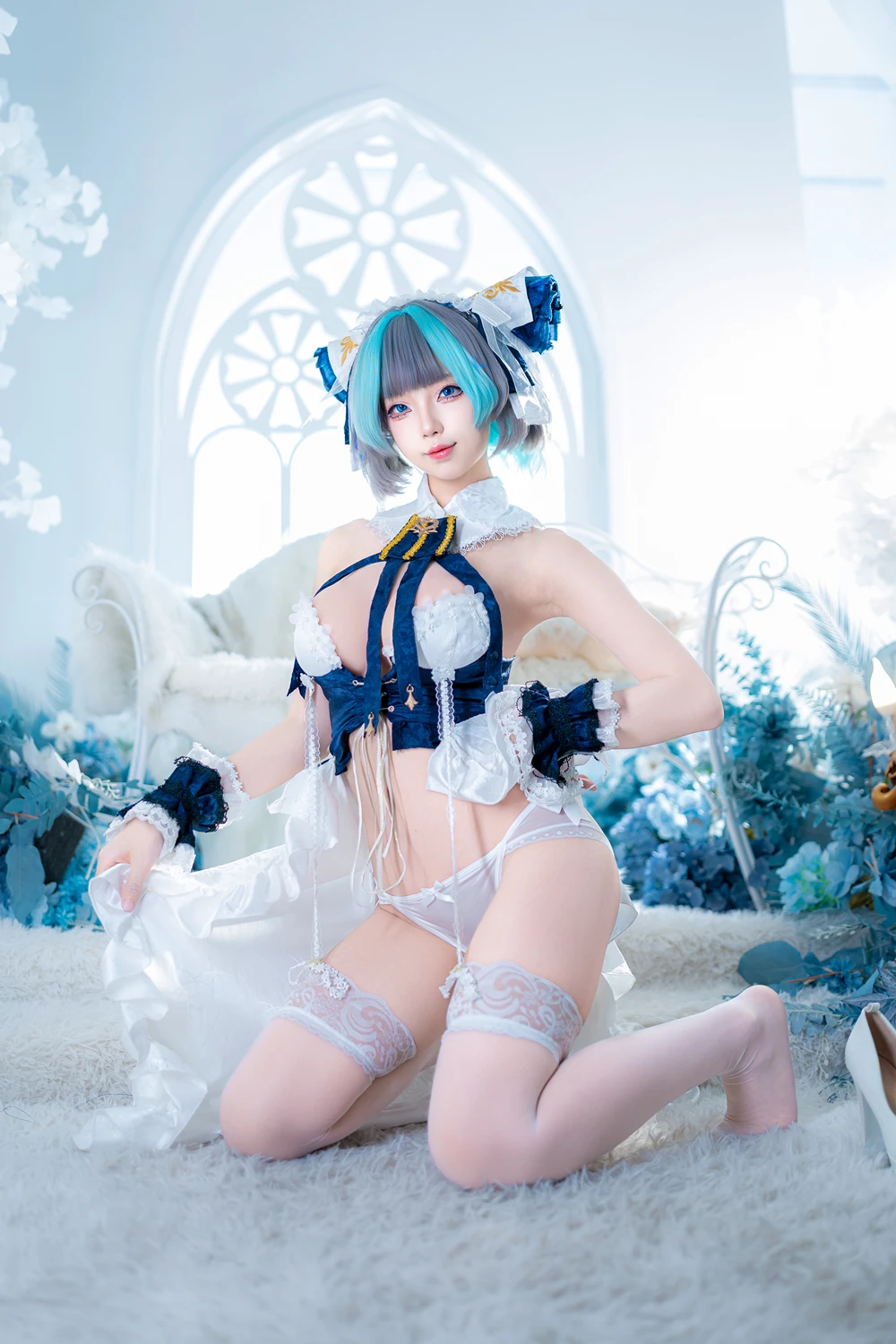 Cosplay 狐玖玖 – 柴郡睡衣 - P27