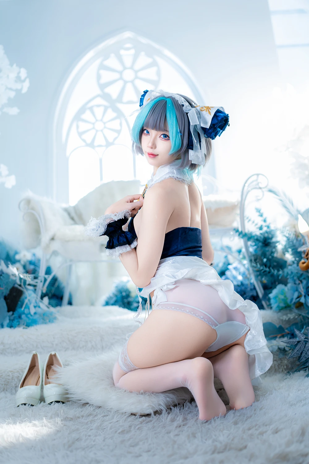 Cosplay 狐玖玖 – 柴郡睡衣 - P29