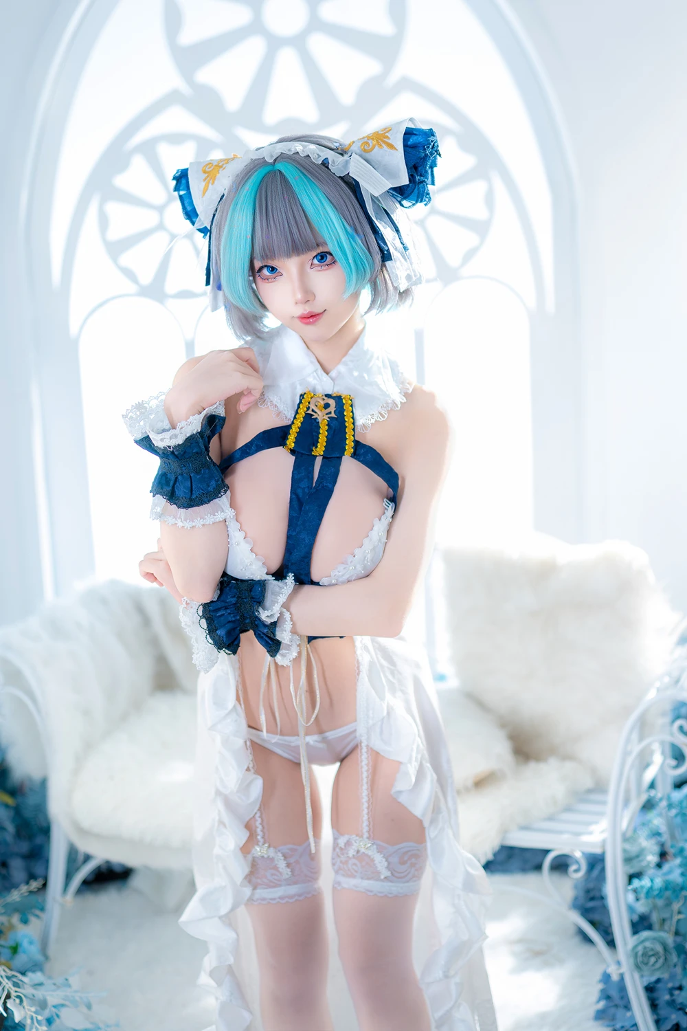 Cosplay 狐玖玖 – 柴郡睡衣 - P3