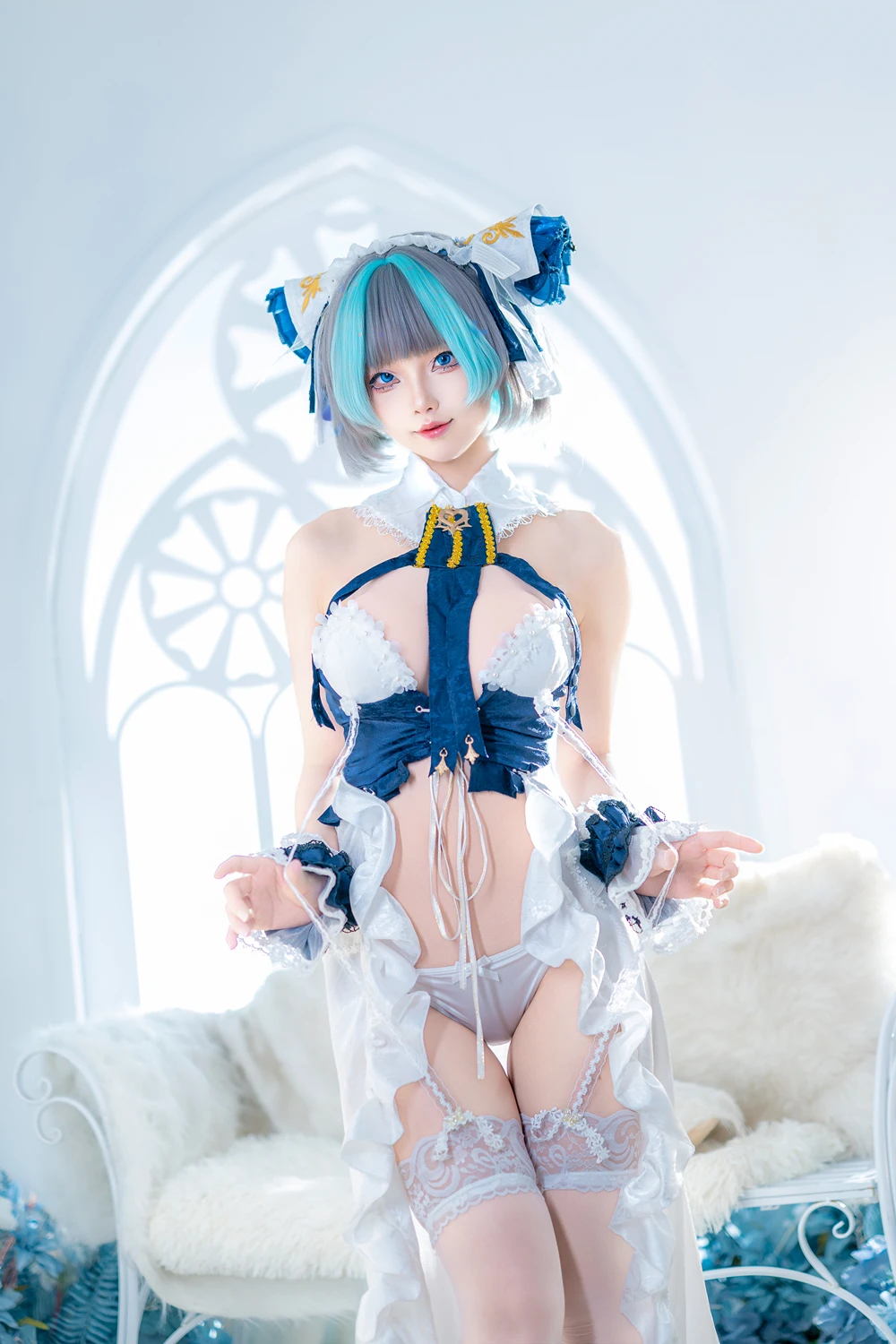 Cosplay 狐玖玖 – 柴郡睡衣 - P6