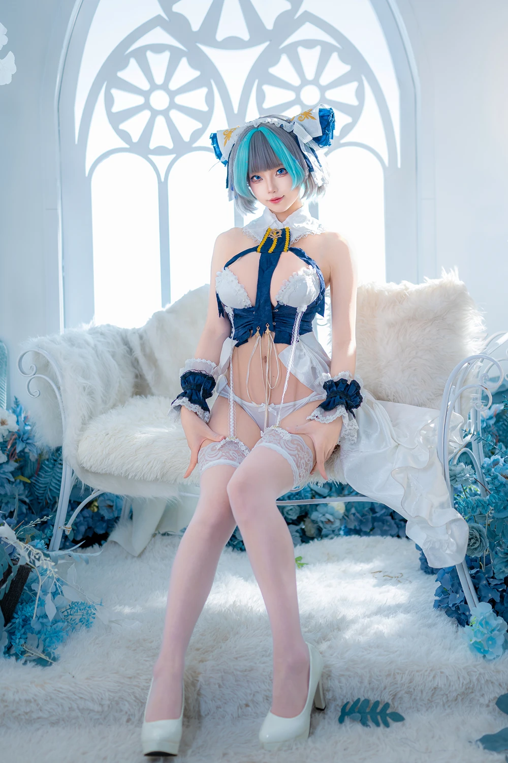 Cosplay 狐玖玖 – 柴郡睡衣 - P8