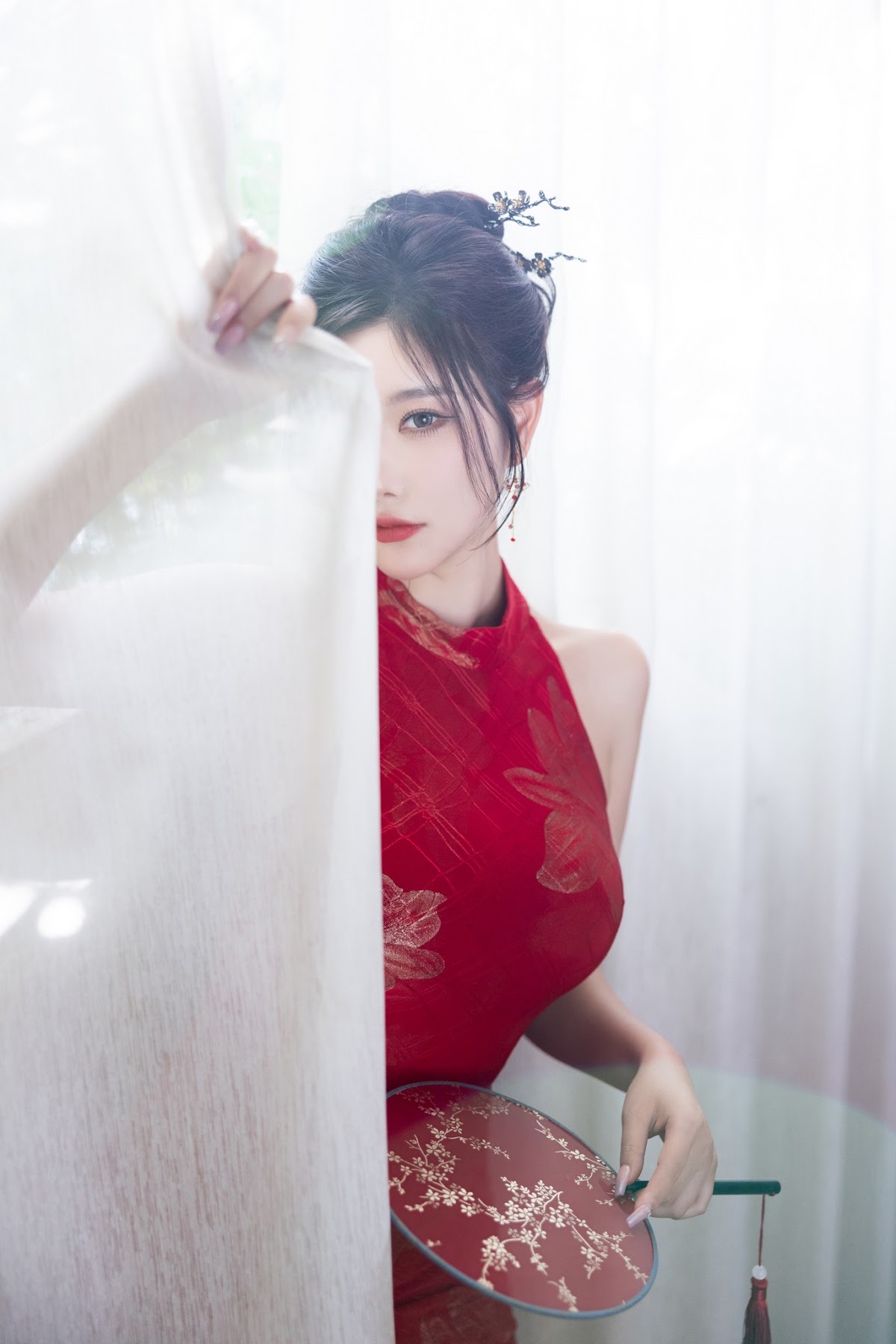 [内购无水印] Yang Chen Chen (杨晨晨Yome) – 秀人网模特 红色旗袍 - P42
