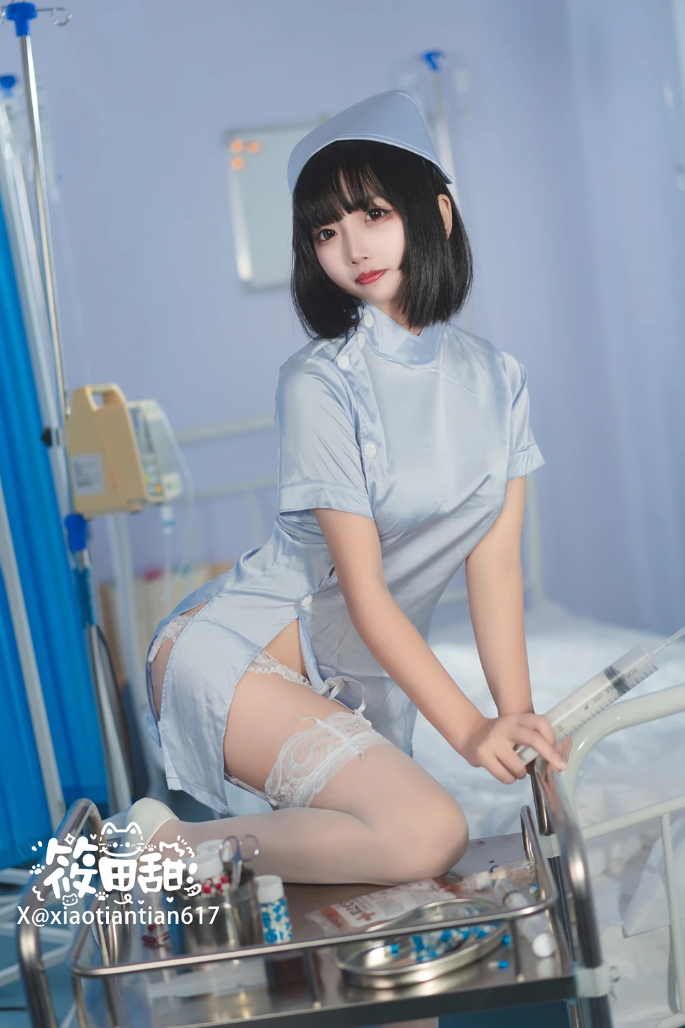 Cosplay 香草奶喵 – 蓝护士 - P9