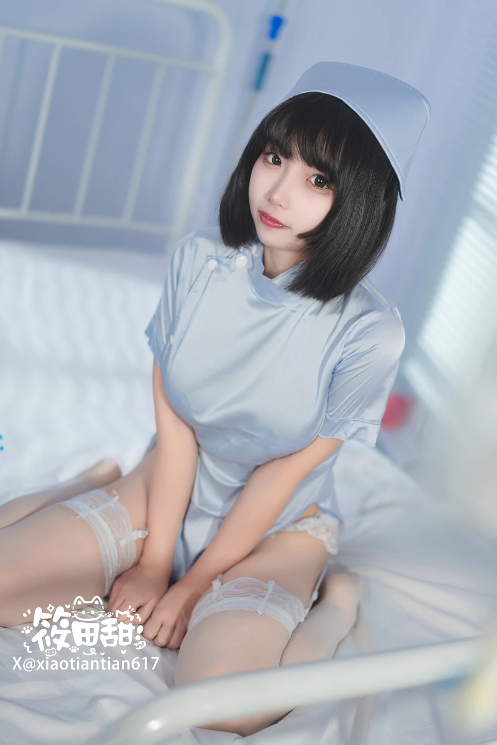 Cosplay 香草奶喵 – 蓝护士 - P27