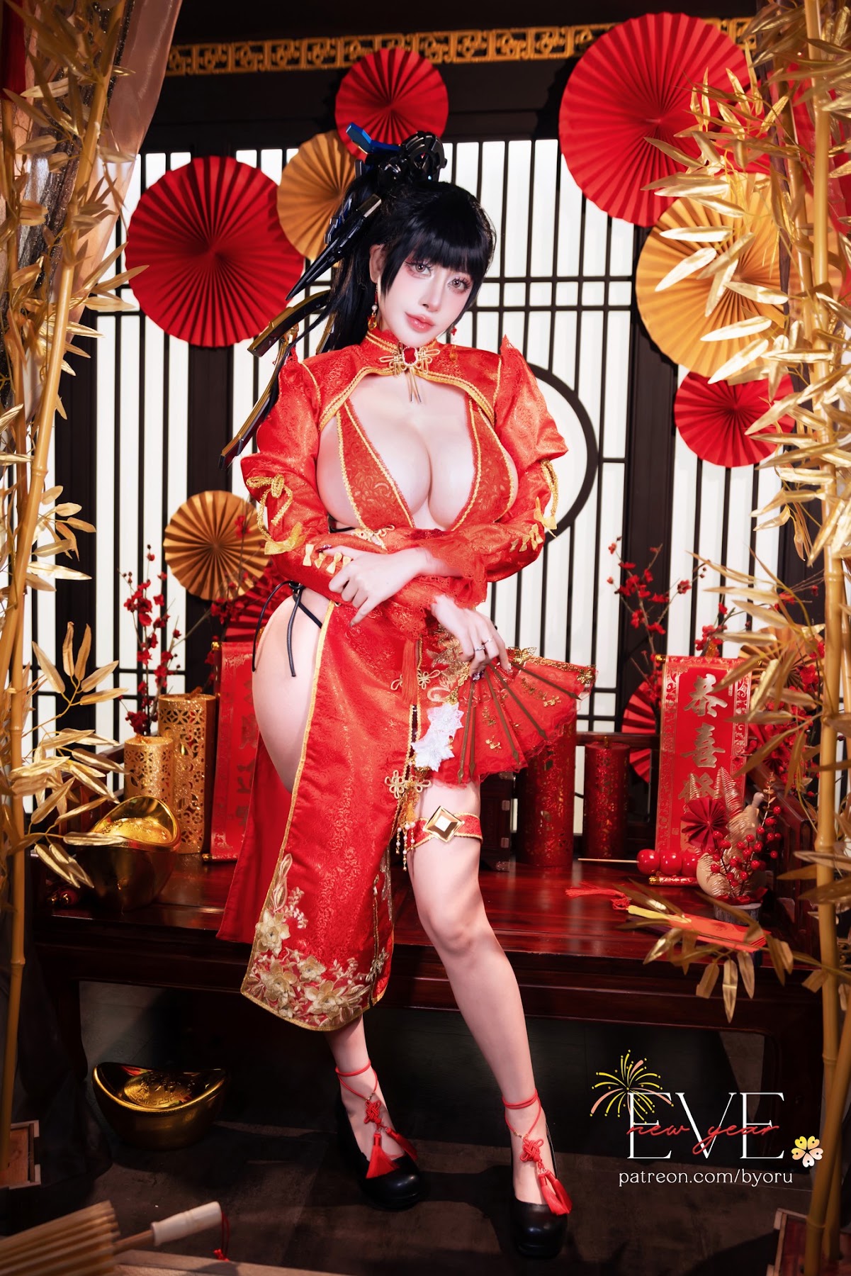 Coser@Byoru – Eve New Year Qipao - P16