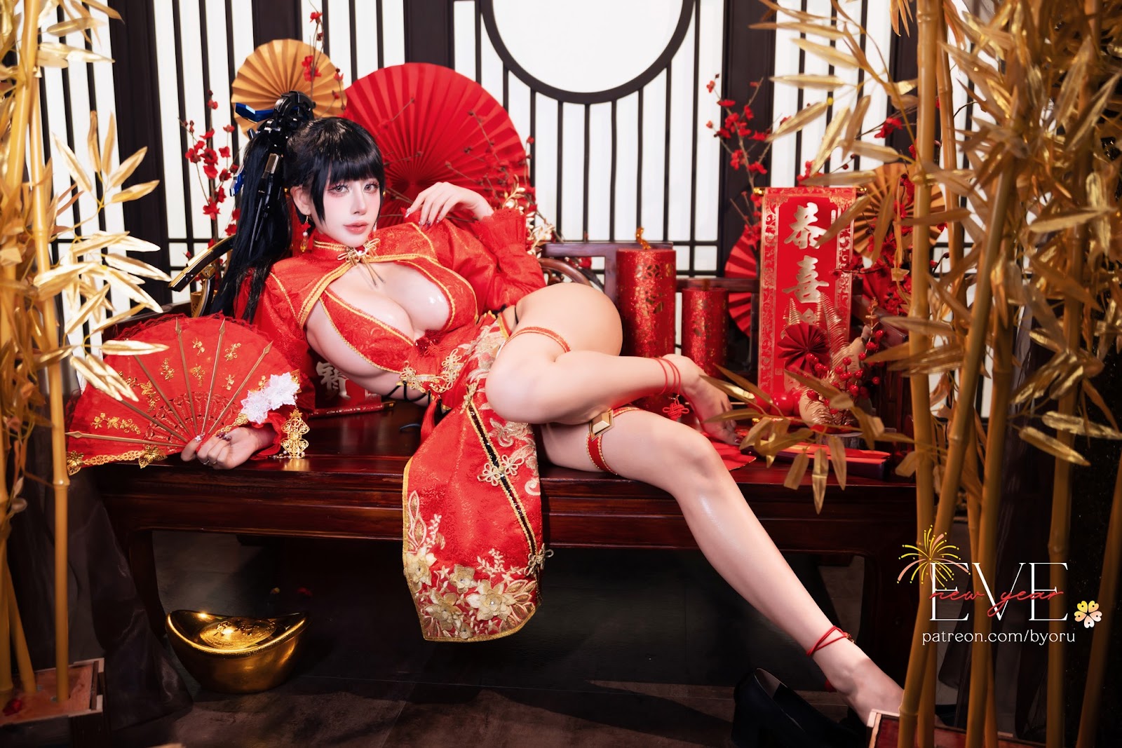 Coser@Byoru – Eve New Year Qipao - P5