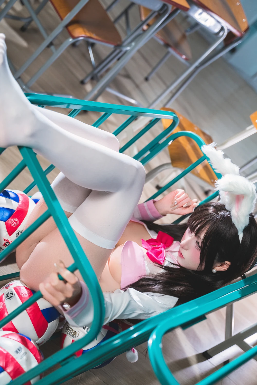 Cosplay 双木扶苏 – 蔚蓝档案 卯之樱 JK兔女郎 - P13