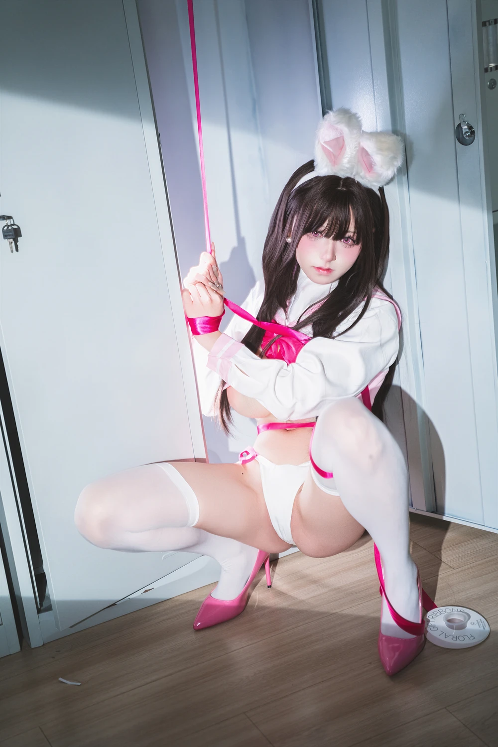 Cosplay 双木扶苏 – 蔚蓝档案 卯之樱 JK兔女郎 - P37