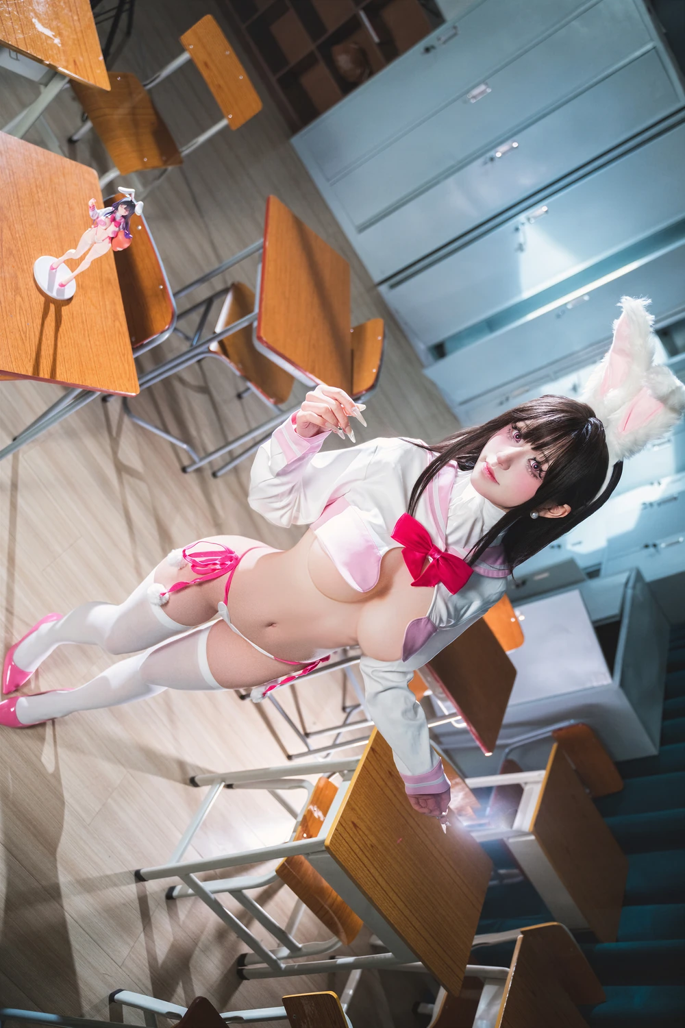 Cosplay 双木扶苏 – 蔚蓝档案 卯之樱 JK兔女郎 - P4