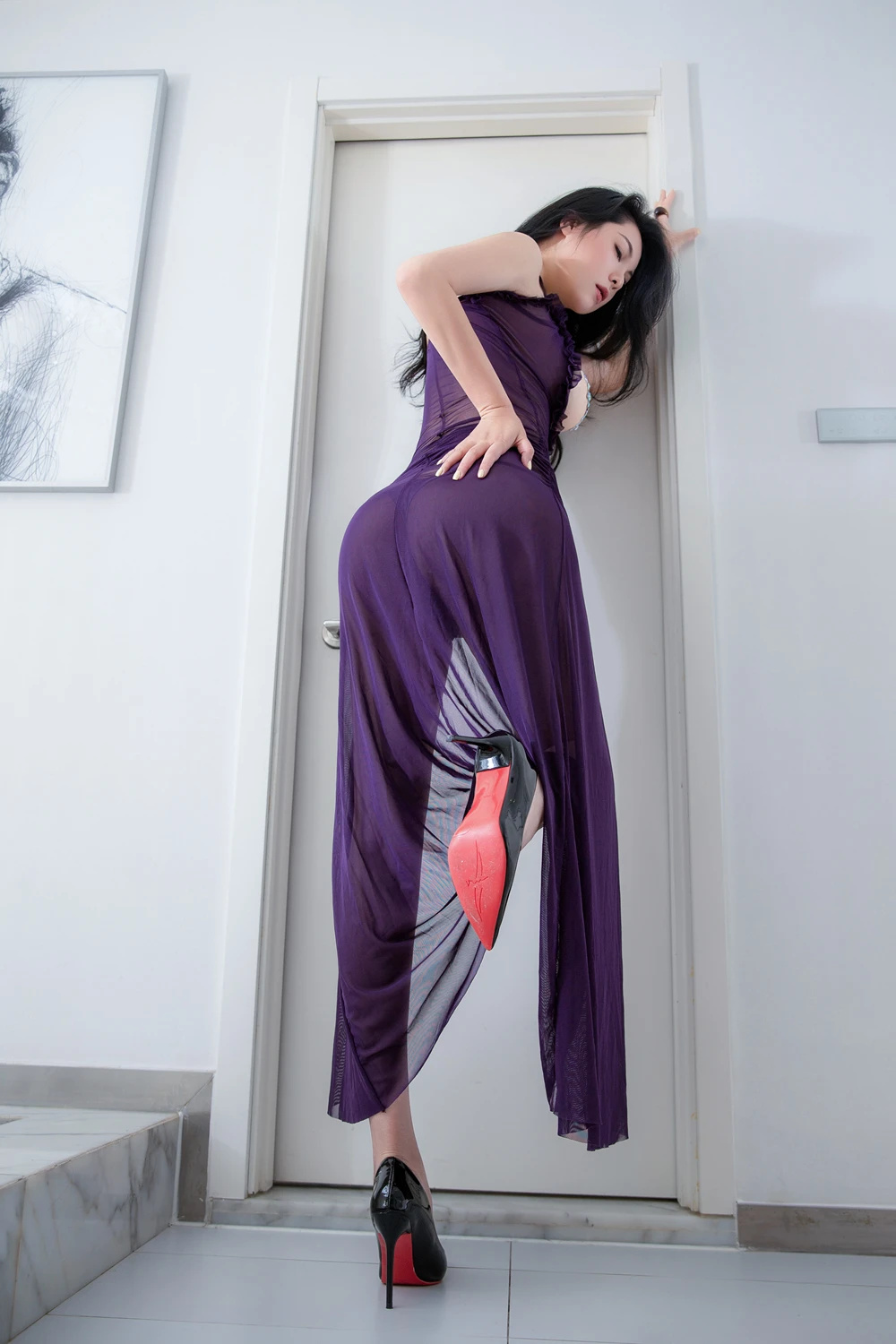 刘璟希LiuJingxi – 紫色长裙 - P3